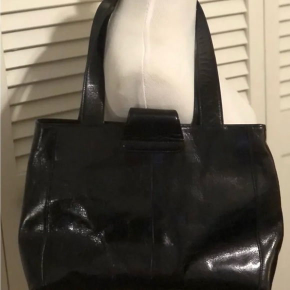 M. London women’s large bag, Black genuine leather, New condition, Preowned - Picture 2 of 5